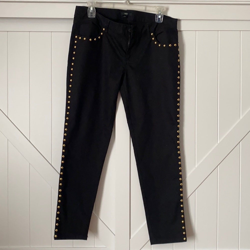 Black Side Studded Pants